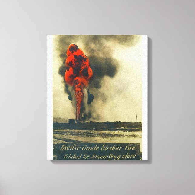 Visa Pacific Crude Gusher FireFellows, CA Canvastryck (Framsida)