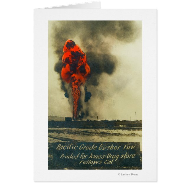 Visa Pacific Crude Gusher FireFellows, CA Hälsningskort (Framsidan)