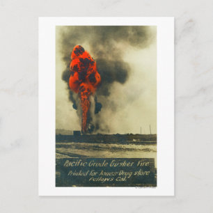 Visa Pacific Crude Gusher FireFellows, CA Vykort