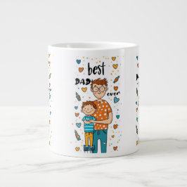 Visa Pappa som du bryr dig om bästa Pappa någonsin Jumbo Mugg