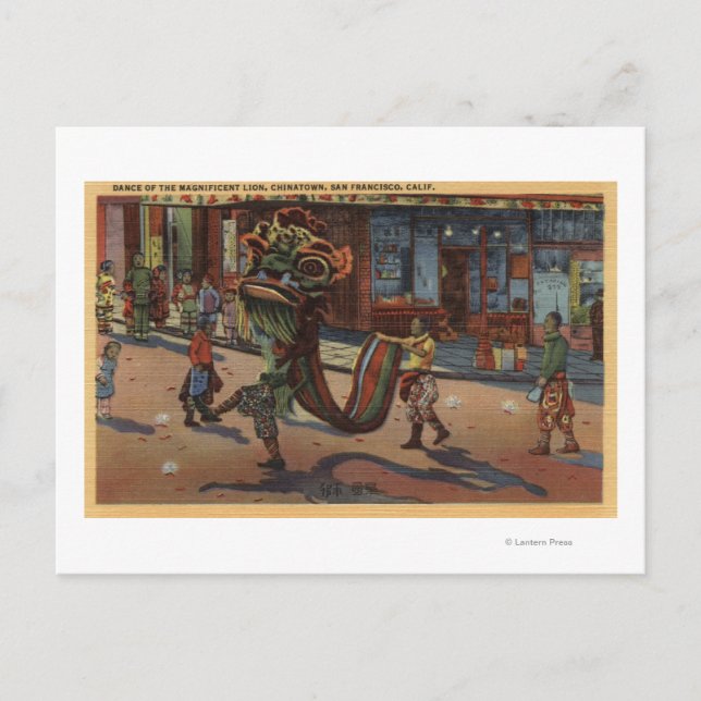 Visa Parad i Chinatown Vykort (Framsida)