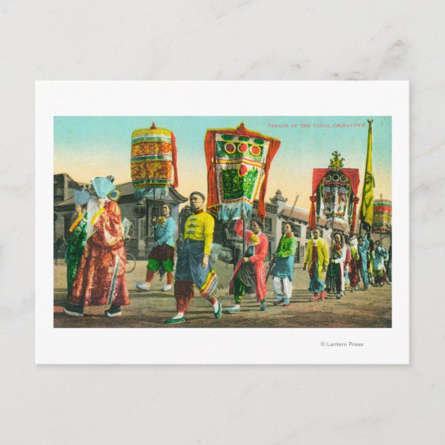 Visa Parad i Tongs, Chinatown Vykort (Framsida)