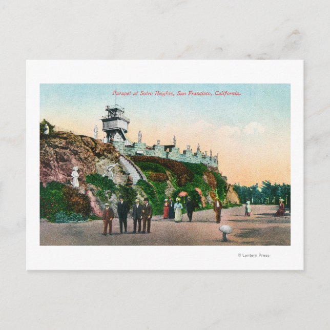 Visa parapet vid Sutro Heights # 2 Vykort (Framsida)