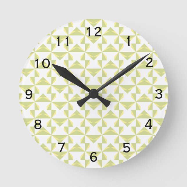 Visa Pinwheels Rund Klocka (Framsida)