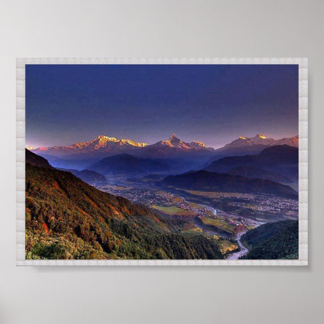 Visa POKHARA Nepal:CRYSTAL Gräns Poster (Framsidan)