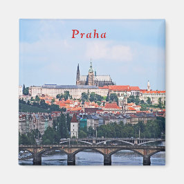 Visa Prag från Vyšehrad-fästningen. Magnet