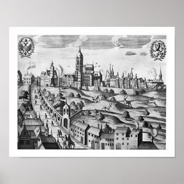 Visa Prag som visar det imperialistiska palatset o Poster (Framsidan)
