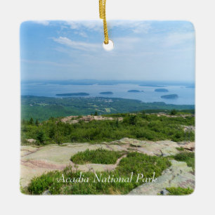 Visa Pub hamn från Cadillac Mountain Julgransprydnad Keramik