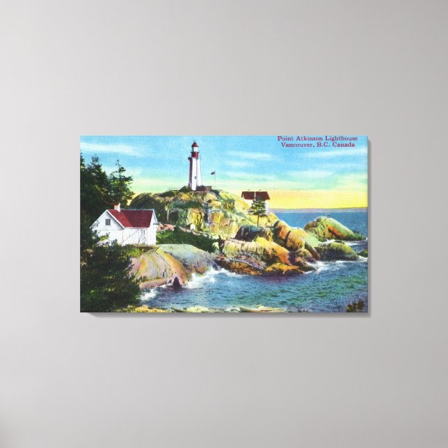 Visa punkt Atkinson Lighthouse 2 Canvastryck (Framsida)