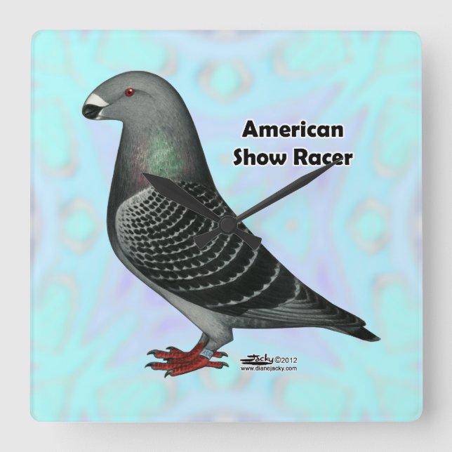 Visa Racer ASR Fyrkantig Klocka (Framsida)