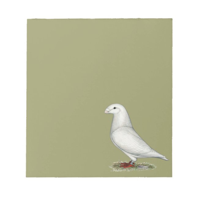 Visa Racer White Anteckningsblock (Framsida)