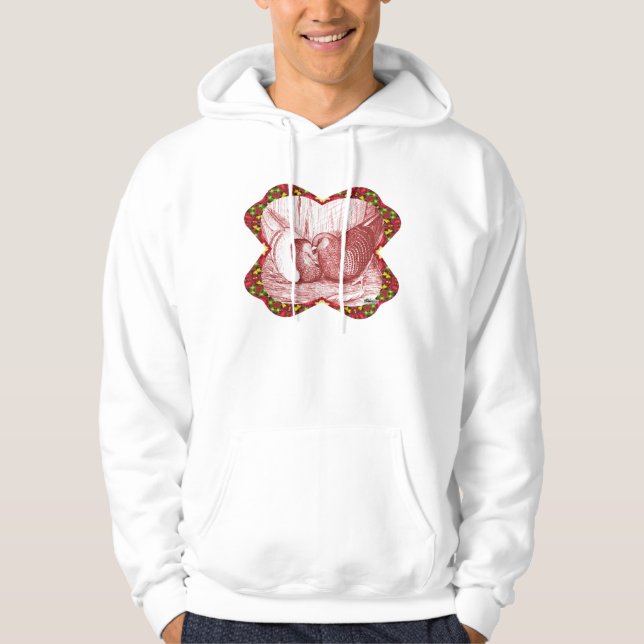Visa raser i rött hoodie (Framsida)
