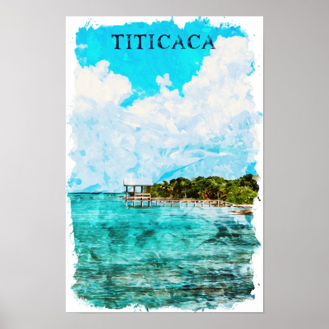 Visa resor i Titicaca Sjö Poster (Framsidan)