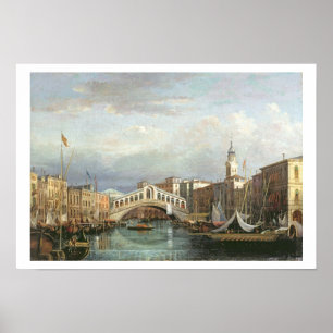 Visa Rialto-bron i Venedig Poster
