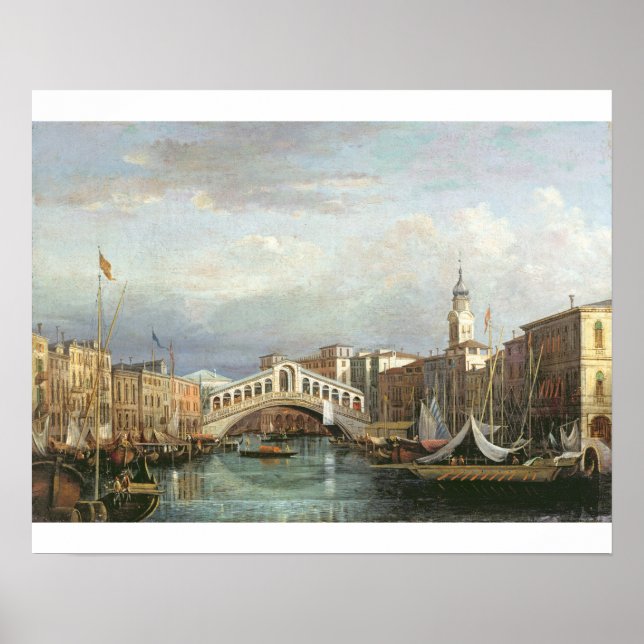 Visa Rialto-bron i Venedig Poster (Framsidan)