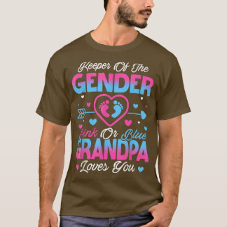 Visa Rosa eller blått farfar-lov för baby Gender T Shirt