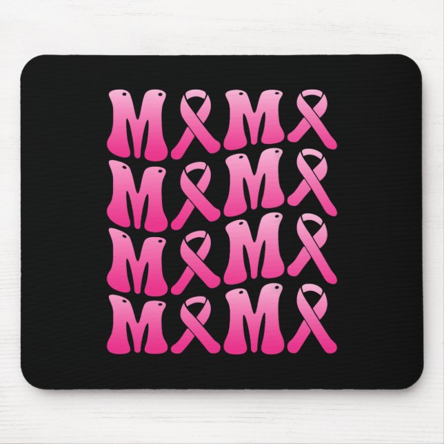 Visa Rosa För Min Mamma Bröstcancer Support Squad  Musmatta (Framsidan)