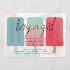 Visa Rosa och blått Gender Inbjudningar