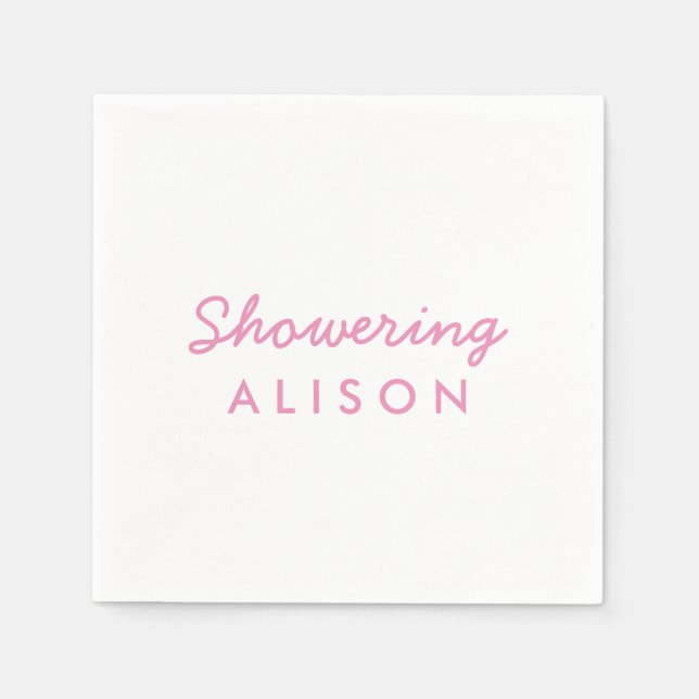 Visa Rosan för Mamma-to-be-koksvanskädda Pappersservett (Framsidan)