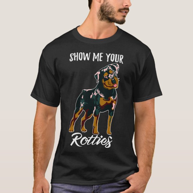 Visa Rottweiler för rotationer T Shirt (Framsida)