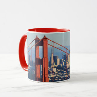 Visa San Francisco genom Golden Grind Bridge Mugg