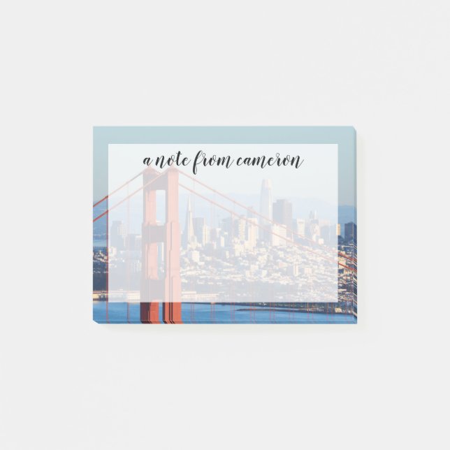 Visa San Francisco genom Golden Grind Bridge Post-it Block (Framsida)
