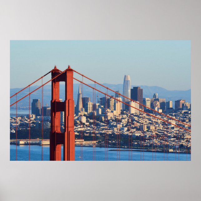 Visa San Francisco genom Golden Grind Bridge Poster (Framsidan)