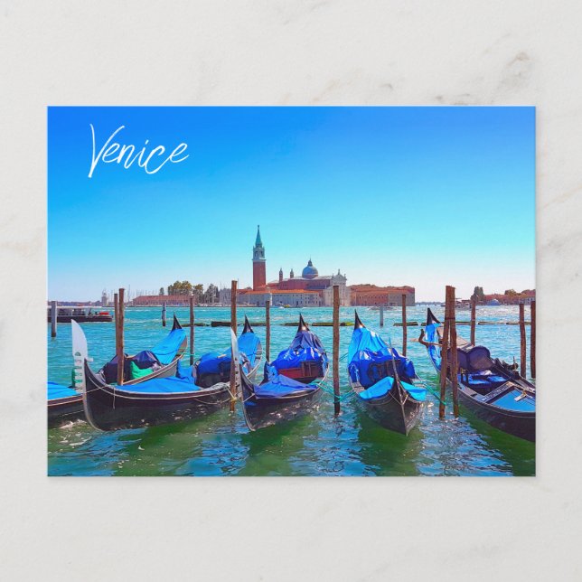 Visa San Giorgio Maggiore Island Venice-Italien Vykort (Framsida)