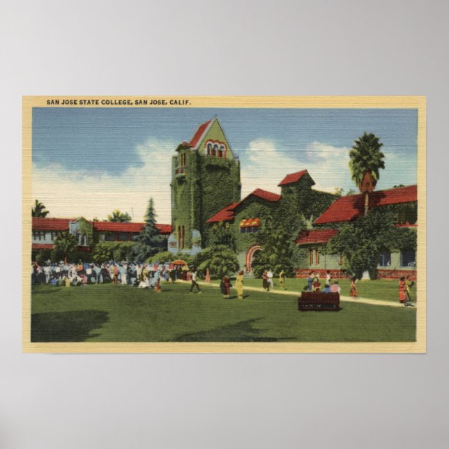 Visa San Jose State College Campus Poster (Framsidan)