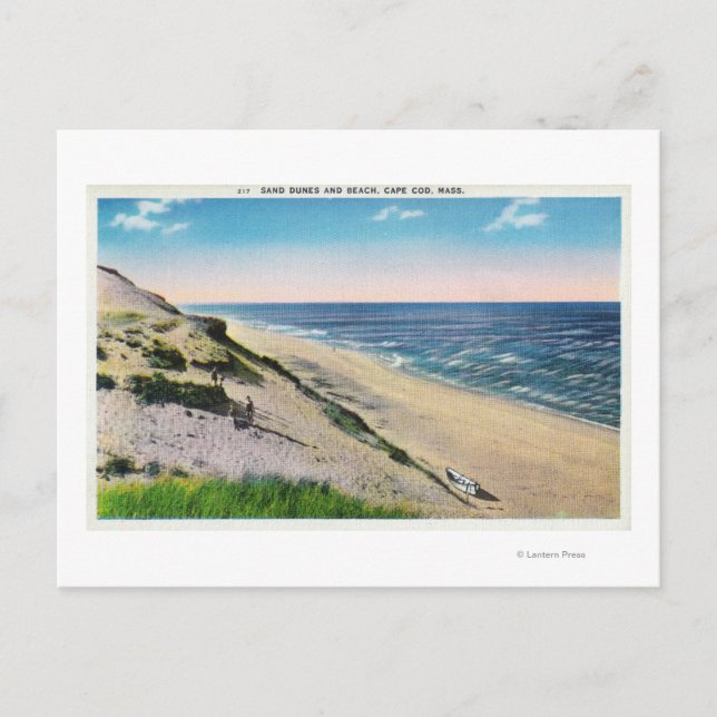 Visa Sand Dunes och Beach Vykort (Framsida)
