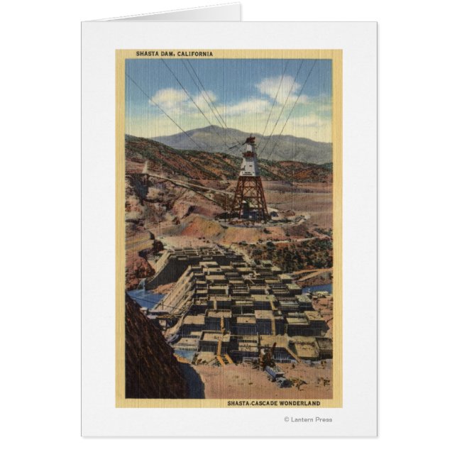 Visa Shasta Dam Hälsningskort (Framsidan)