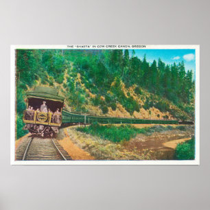 Visa Shasta TrainCow Bäck Canyon, ELLER Poster