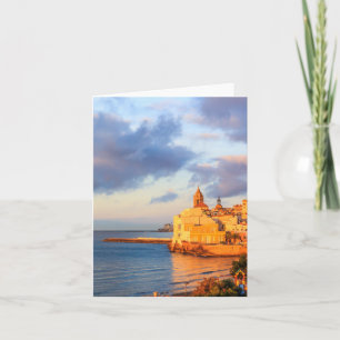 Visa Sitges, Spaniens bad på morgonen tidigt Kort