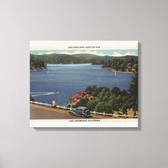 Visa Sjö Kant-enhet nära Dam Canvastryck (Framsida)