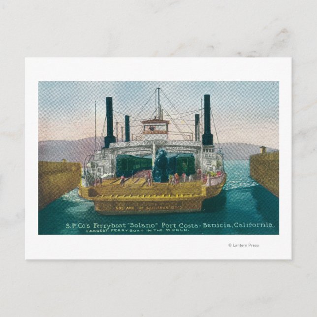 Visa SP Ferry Boat Solano i Dock Vykort (Framsida)