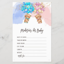 Visa spel för Bear Balloals Baby Gender Prediction Flygblad