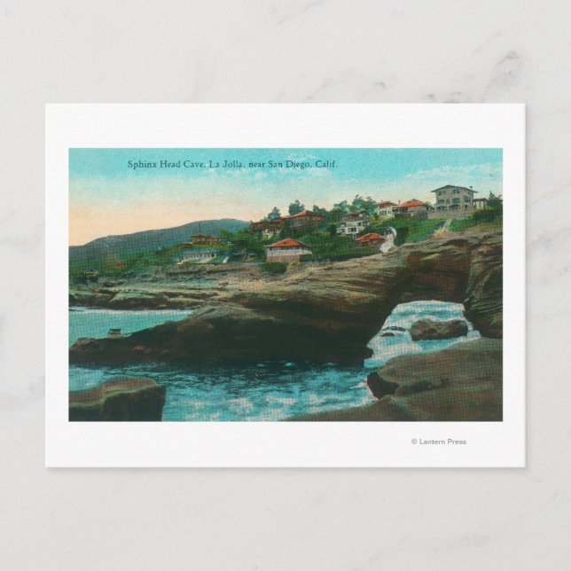 Visa Sphinx Head CaveLa Jolla, CA Vykort (Framsida)