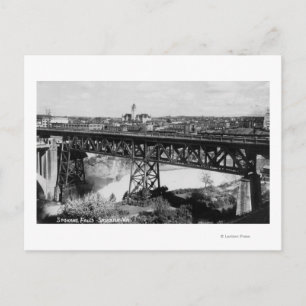 Visa Spokane Falls och Bridge Vykort