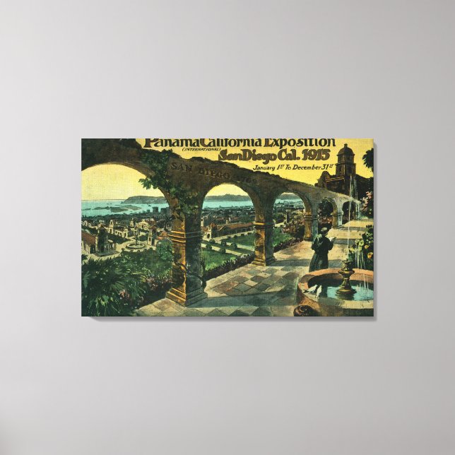 Visa stad från en Uppdrag, Panama-CA Expo Canvastryck (Framsida)