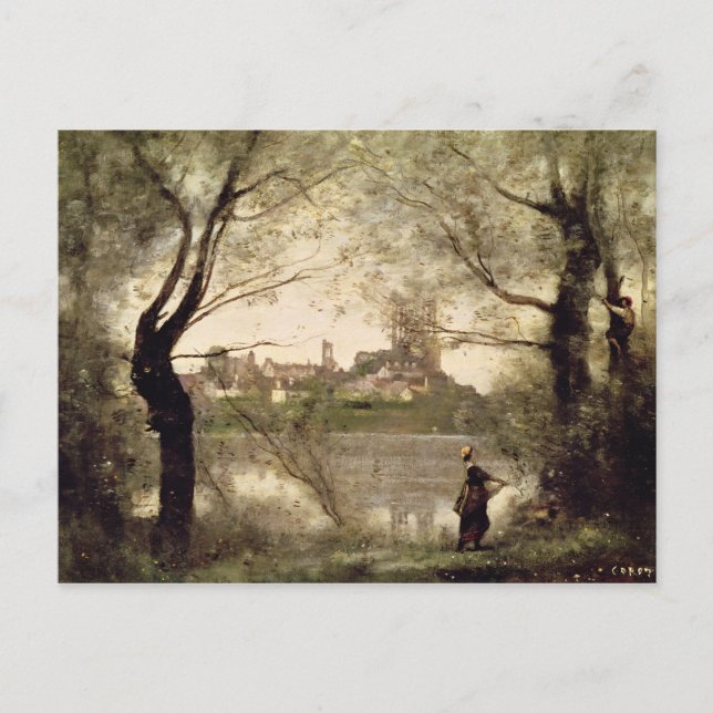 Visa staden och katedralen i Mantes Vykort (Framsida)