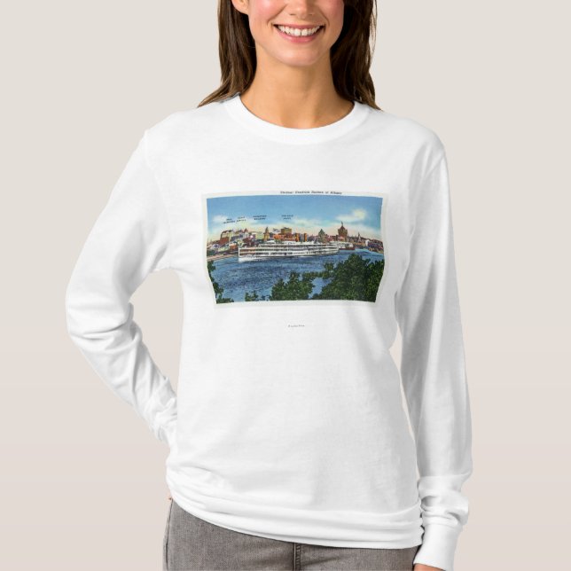 Visa Steamer Hendrick Hudson T-shirt (Framsida)