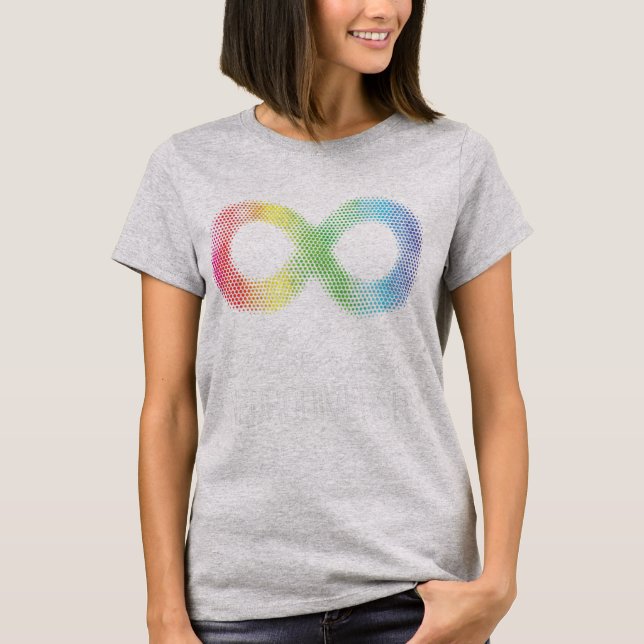 Visa stöd för autism och det accepteras med t shirt (Framsida)