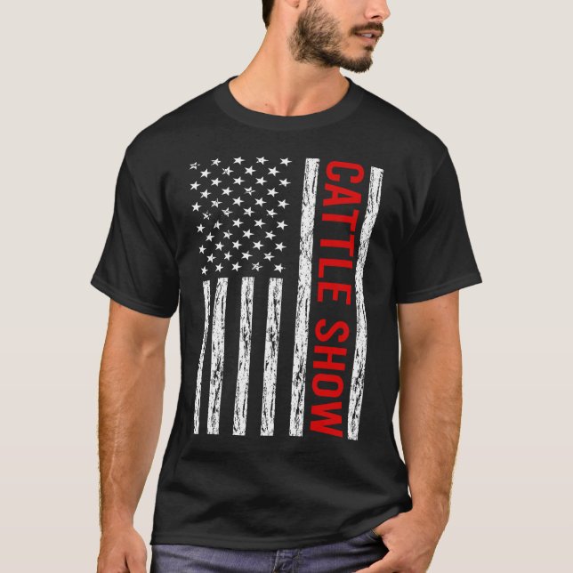 Visa styckevisning i USA flagga T Shirt (Framsida)