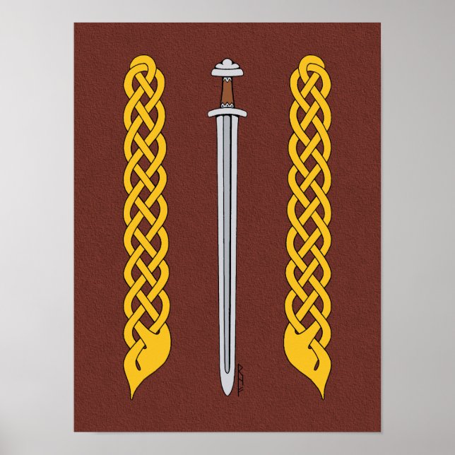 Visa Sword och Plaitwork Poster (Framsidan)