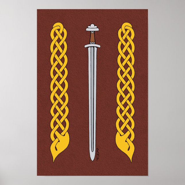 Visa Sword och Plaitwork Poster (Framsidan)