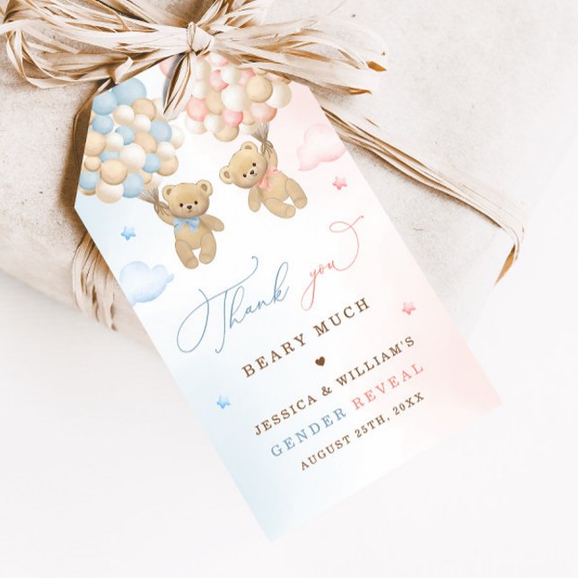 Visa Tack för Gender av nalle Presentetikett (Skapare uppladdad)