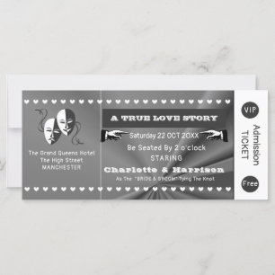 Visa teaterspelarräkning i Biljett Theme Bröllop