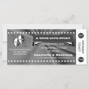 Visa teaterspelarräkning i Biljett Theme Bröllop