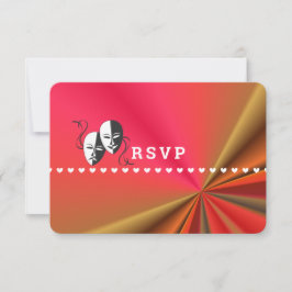 Visa teaterspelarräkning i Biljett Theme Bröllop OSA Kort