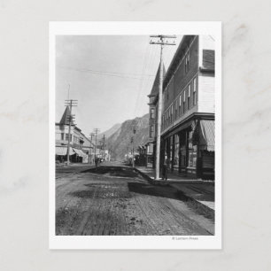 Visa Tittar norr på Broadway Street, Skagway Vykort